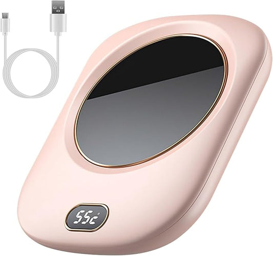 Electric Coffee Mug Warmer USB Wired Cup Warmer for Desk Wireless Milk Beverage Cup Heater Heating Plat with 3 Temperature Setting for Home Office (Pink)