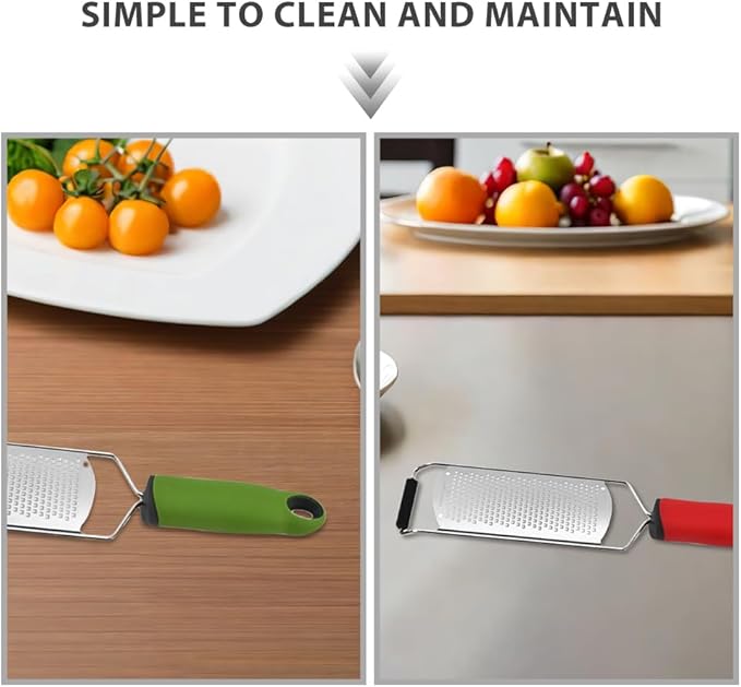 4pcs Cheese Graters for Kitchen Stainless Steel Handheld Lemon Zester Grater Slicer with Handle for Cheese Ginger Garlic Chocolate Vegetables Fruits