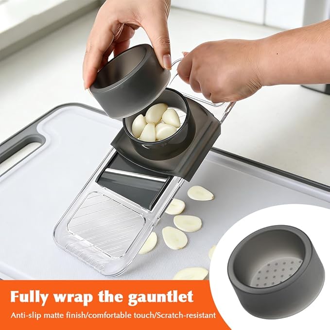 Multifunctional Mandoline Slicer,6-in-1 Adjustable Blade,Transparent Vegetable Cutter with Safe Hand Guard,Easy-Clean & Compact Storage for Salad Prep, Chips, Fruits & Daily Cooking