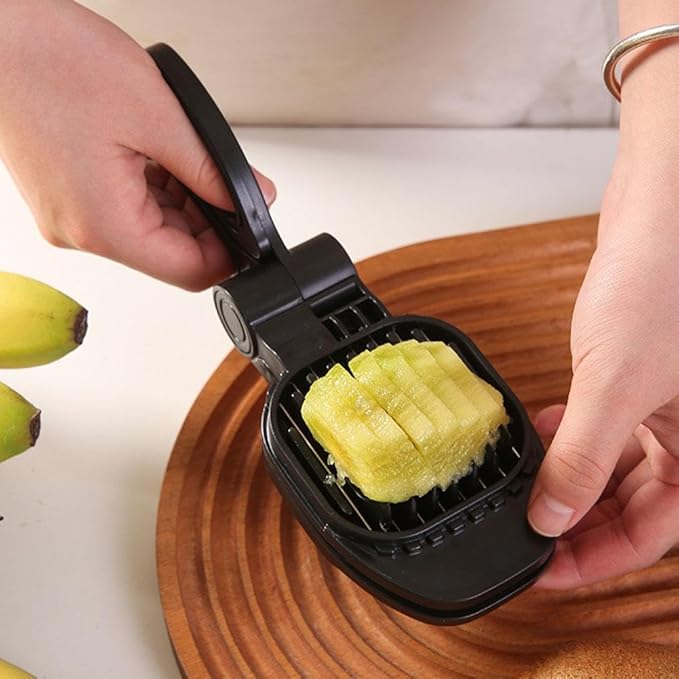 Strawberry Slicer,Egg Slicer for Hard Boiled Eggs,Multipurpose Stainless Steel Wire Fruit Cutter for Banana,Cucumber,Mushroom,Rapid & Safe Slicing Kitchen Gadgets