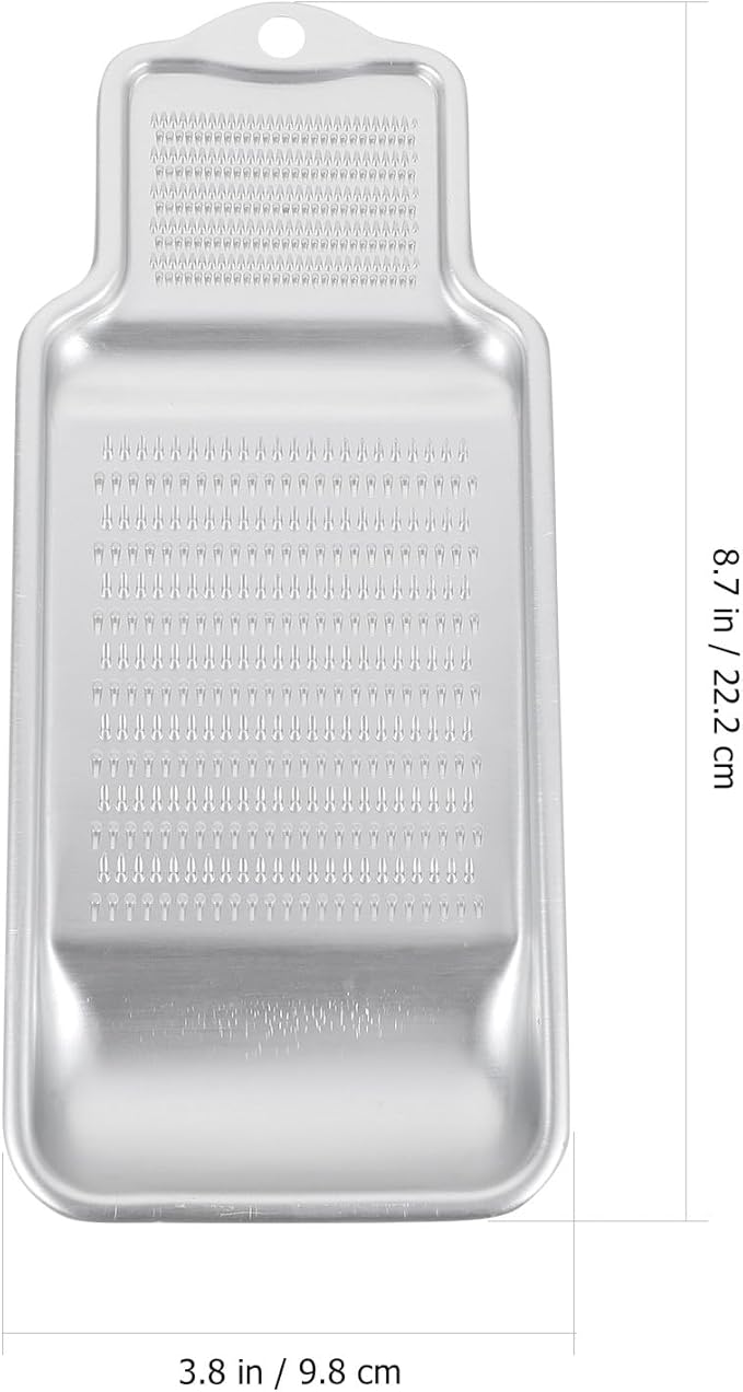 Aluminium Garlic and Ginger Grater Handheld Kitchen Tool for Shredding Vegetables and Cheese, Compact Food-Grade Metal Zester for Home Cooking and Restaurant Use