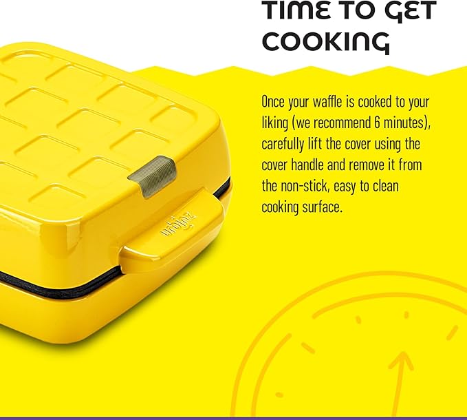Mini Electric Waffle Maker – Fun Waffle Shape – Non-Stick Coating, Easy to Clean – Perfect for Kids, Families, Dorms, Apartments, RVs – Gift for Holidays, Birthdays, Weddings