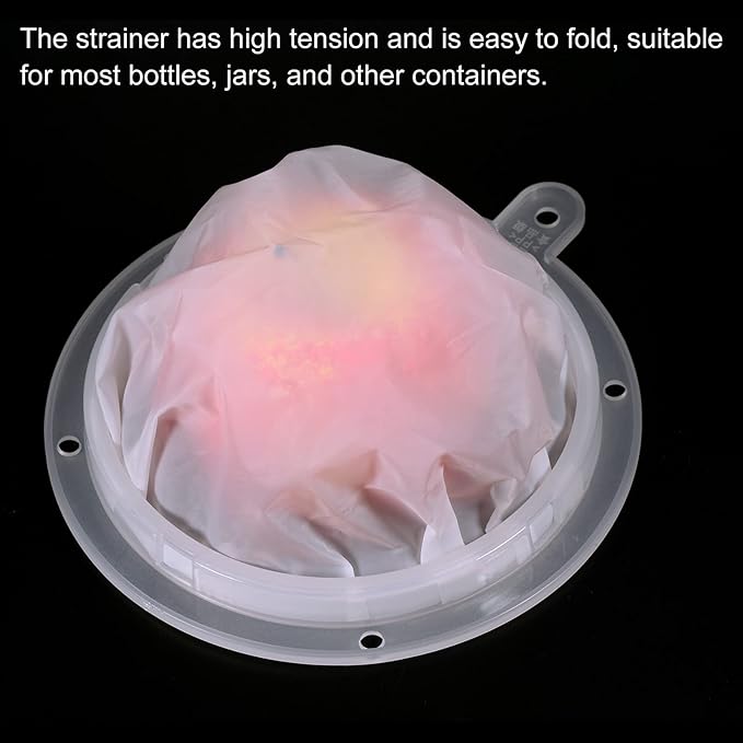 PATIKIL 6.1" O.D. Food Filter Strainer, 400 Mesh Kitchen Mesh Filters Strainers Fine Mesh Sieve for Juice, Coffee, Soy Milk Filtration, White