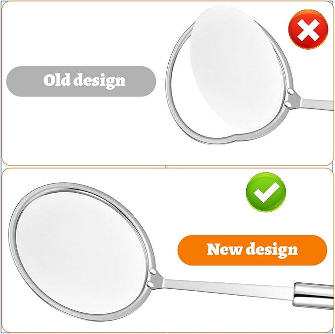 2 Pcs Fat Skimmer Spoon, Stainless Steel Fine Mesh Food Strainer Ladle with Long Handle, Hot Pot Skimmer for Kitchen Cooking Oil Filter Floating Grease Gravy and Foam