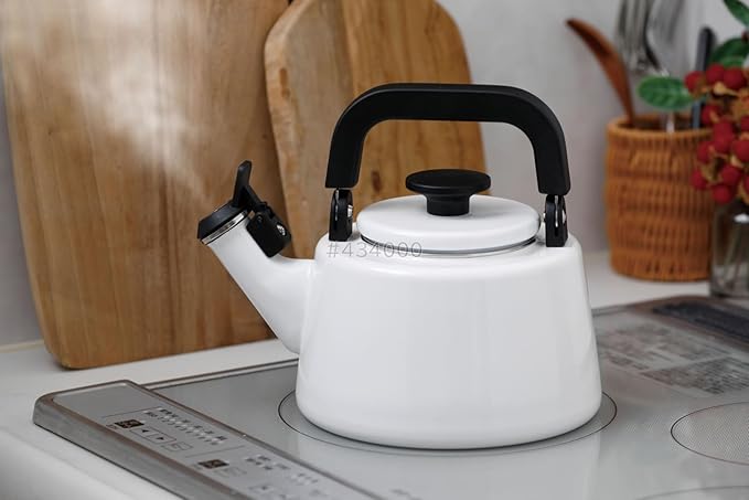 Fuji Hollow Cotton Plus Whistling Kettle, 0.7 gal (2.1 L), White CTP-2.1WK.W