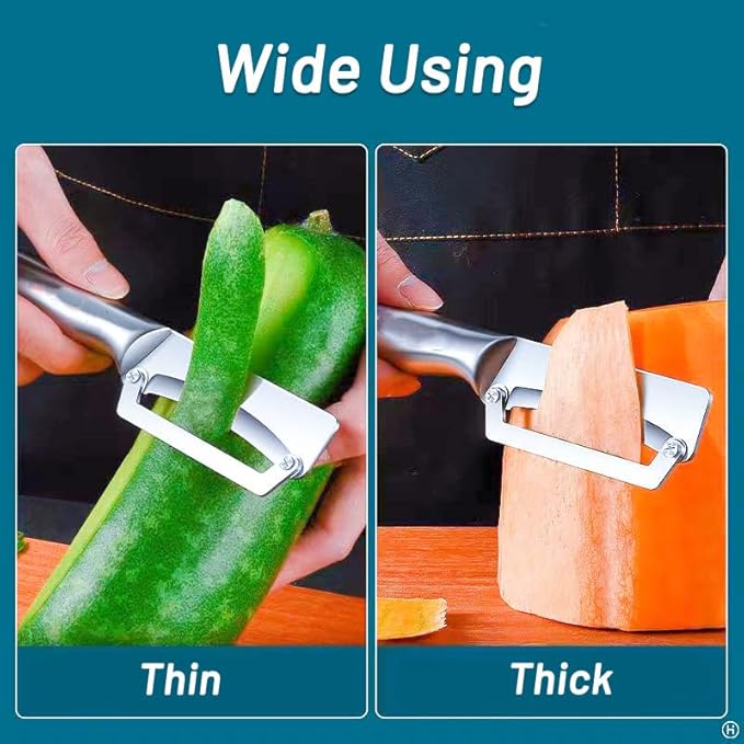 1 Pack Thick Vegetable Peeler - Sugarcane Pumpkin Peeling Knife - Ultra Sharp Stainless Steel Blades - Perfect Kitchen Peeler Effortlessly Peels Vegetables and Fruits (1 Pack)