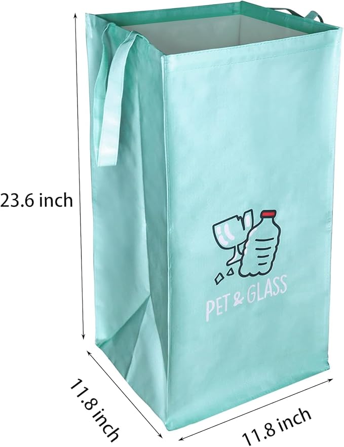 Recycling Bags,Separate Recycling Waste Bin Bags for Kitchen Home, Trash and Recycle Bin Combo,Reusable Waterproof,Kitchen & Christmas Gifts for Woman,42 Gallon,3Pack