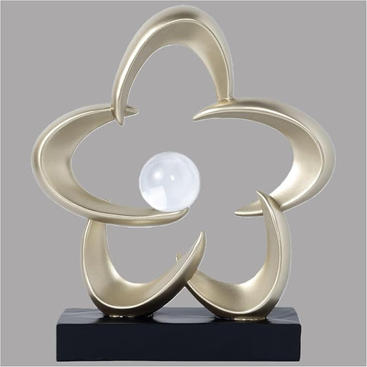 Abstract Sculpture Art Home Decor Accents Modern Decorative Objects for Living Room Shelf Coffee Table TV Stand Cabinet Office Decor Accents (Gold A)