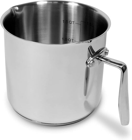 Moneta Stainless Steel Milk Kettle for Each Hob, 14 cm