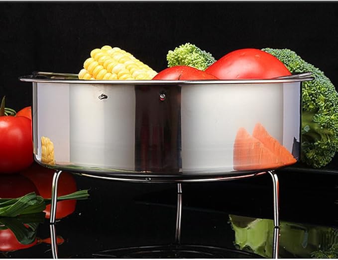 Steamer Basket for Instant Pot Pressure Cookers Pots Accessories Steamer Basket with Egg Steamer Rack Steamer Divider (Steamer Basket+Divider)