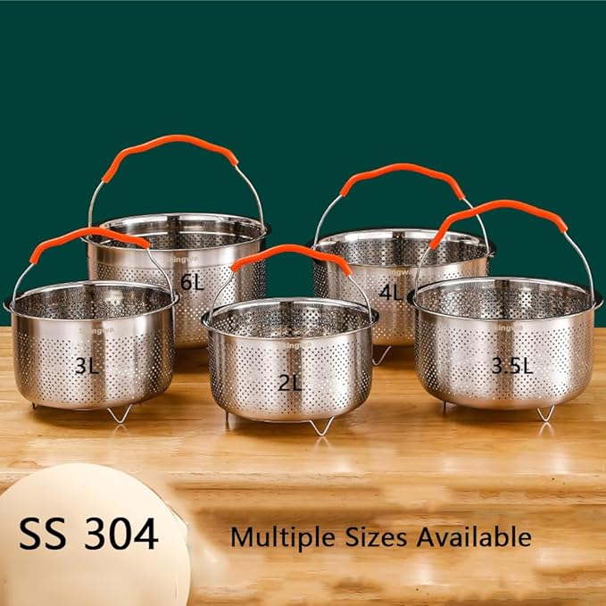 Steamer Basket for Instant Pot 18/8 Stainless Steel Strainer Basket Pressure Cooker Accessories (4L)