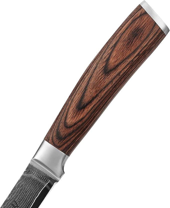 Wakoli EDIB Damascus Utility Knife – 4.9-Inch Kitchen Knife for Everyday Use, 67-Layer Damascus Steel Blade with VG10 Core, Ergonomic Pakkawood Handle – Professional Cooking Knife in Premium Gift Box