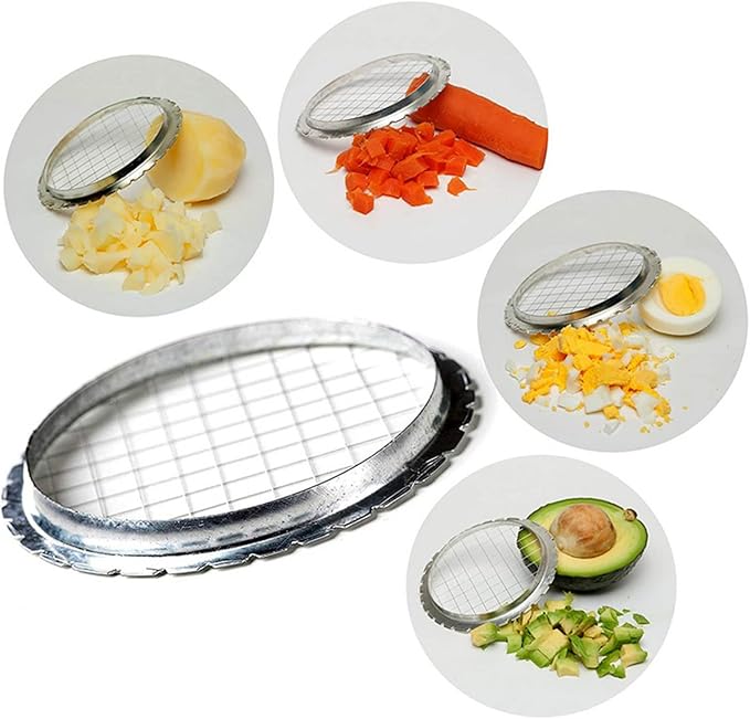 Egg Slicer, Stainless Steel Wire Grid Egg Slicer, Multipurpose Egg Chopper, Kitchen Hard Boiled Egg Slicers Tool for Soft Fruits Strawberry Tomato Onion Mushroom Cube