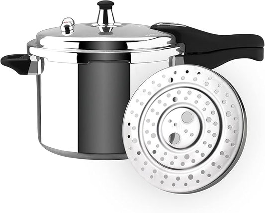 MAGEFESA Avant 8.5-Quart Aluminum Pressure Cooker, Compatible with Gas, Electric, Ceramic Stoves, Pressure Canner, Stovetop Instant Fast Cooking
