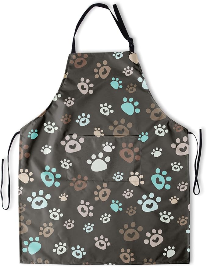 Apron with Pockets Aprons for Women Men Kitchen Chef Apron for Cooking Gardening Server Waitress Painting