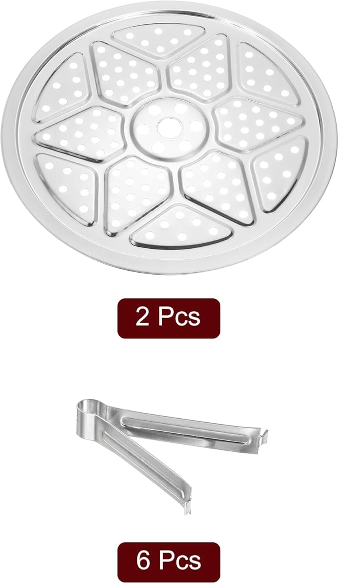 uxcell Stainless Steel Steamer Rack with Stand, 10.2 Inches Pot Steaming Tray for Steamer Cookware Instant Pressure Cooker, Silver Tone