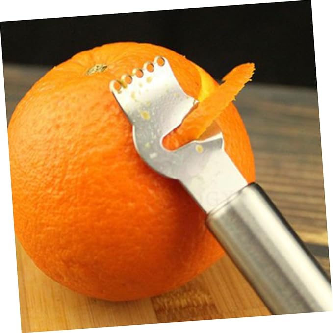 2Pcs Stainless Steel Lemon Grater with Hanging Loop Multifunctional Orange Citrus Zester and Fruit Peeler for Kitchen Use Comfortable Handle and Easy to Store