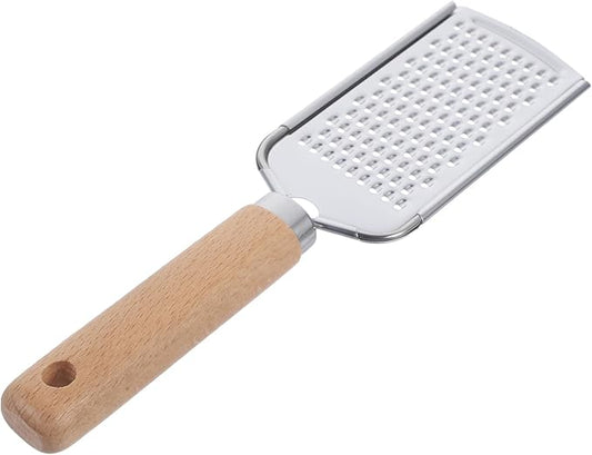 PRETYZOOM Stainless Steel Plane Grater Zester Wood Handle Vegetable and Fruit Grater Tool for Kitchen Use Easy to Clean for Potatoes and Zesting Citrus