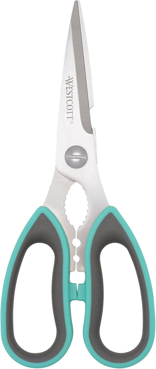 Westcott Titanium-Bonded Kitchen Shears - 8.5-Inch Durable and Versatile Utility Scissors with Soft Handle for Precise Cutting, Ideal for Cooking