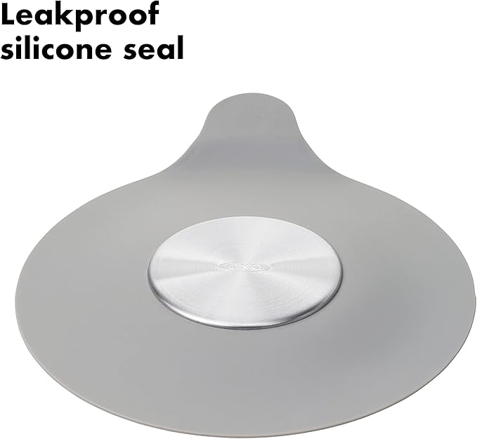 OXO Good Grips Silicone/Stainless Steel Tub Stopper, Grey