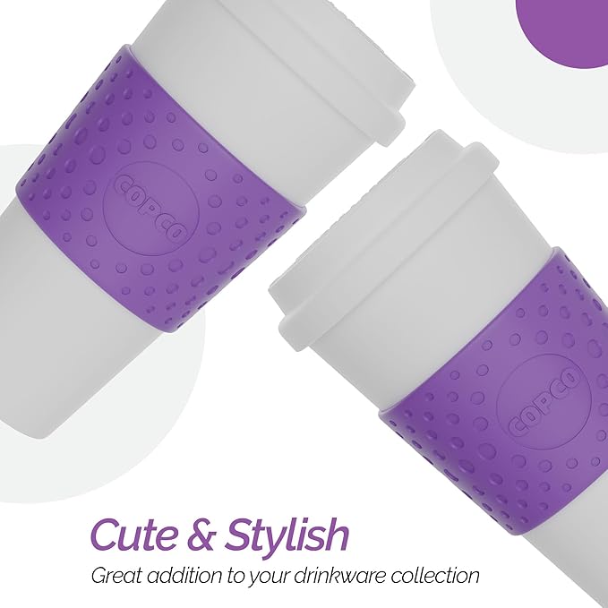 Copco Acadia 16 oz Reusable To-Go Travel Mug - BPA-Free Insulated Coffee Cup with Double-Wall Insulation, Spill-Resistant Lid & Non-Slip Rubber Grip - Dishwasher Safe (Lilac)