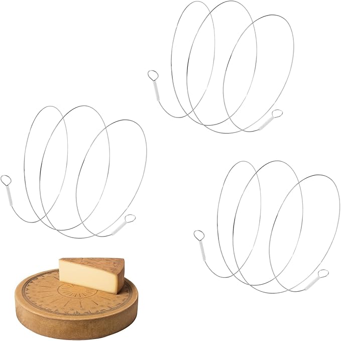 Stainless Steel Cheese Slicer Wires 24" Long, for Soft and Hard Cheese, Butter, Soap(3 Cutting Replacement Wires Only 24" Long)