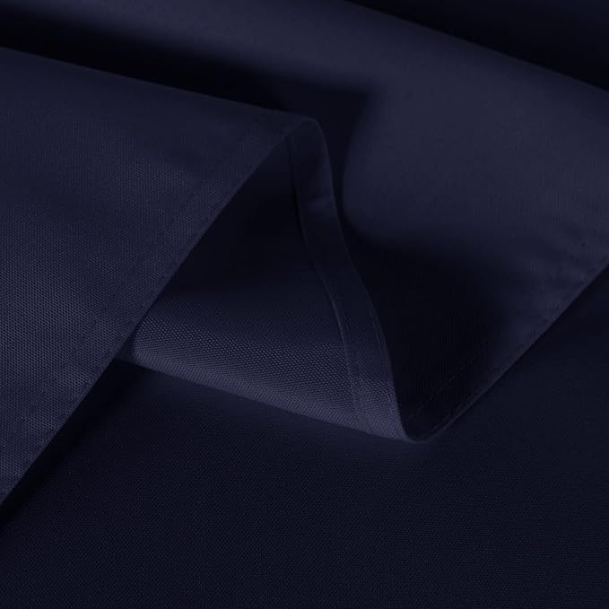 sancua 2 Pack Navy Tablecloth 60 x 84 Inch, Rectangle 4 Feet Table Cloth - Stain and Wrinkle Resistant Washable Polyester Table Cover for Dining Tables, Buffet Parties and Camping