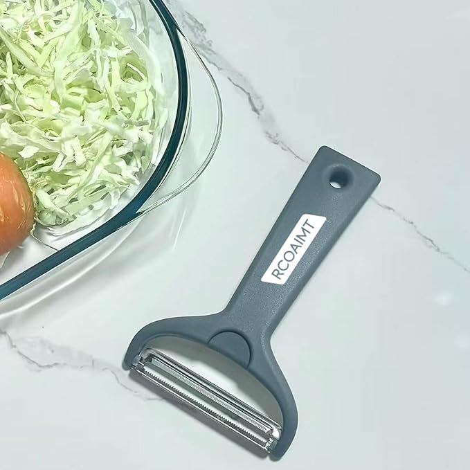 Cabbage Shredder Slicer Vegetable Peeler - Extra-Wide Stainless Steel Blade with Non-Slip Grip for Effortless Coleslaw, Salad Prep & Meal Prep - Commercial Grade Kitchen Tool