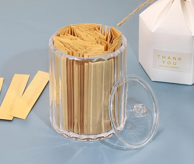 ONLYKXY 2pcs Clear Acrylic Toothpick Holder Elegant Clean For Home Kitchen Storage Gadgets Creative Portable Toothpick Box (Circular+lid)