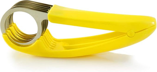 FireKylin Banana Slicer,ABS + Stainless Steel Fruit and Vegetable Salad Peeler Cutter Kitchen Tools For Banana,Strawberry,Grape（1 pcs）