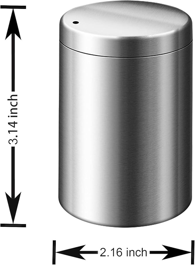 Stainless Steel Metal Toothpick Holder Dispenser Thickening Tooth Picks Lot Container with 500 Pieces Bamboo Round Toothpicks for Teeth and Appetizer