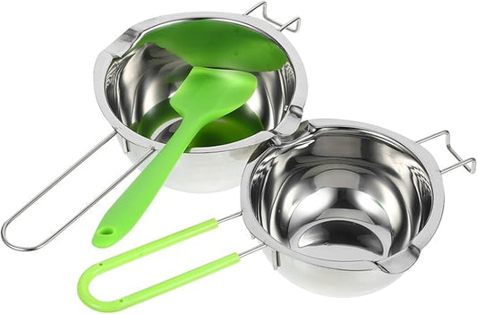 Stainless Steel Chocolate Melting Pot Butter Heating Pot Melting Bowl Spatula Multi-functional for Cheese Oil Milk Easy Clean Compact Design