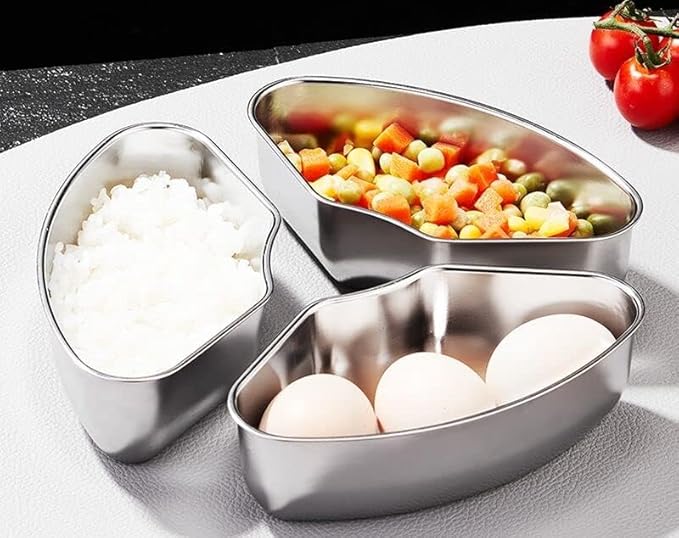 Individual Food Steamer Box Tray Set, 3pack Stainless Steel Mini Steamer Cookers Insert Pot Food Holder for Instant Pot n Air Fryer to Quick Prepare Meal