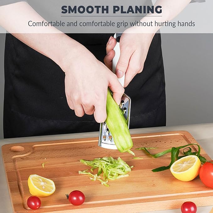 4 PCS Cheese Grater Set-Kitchen Professional Stainless Steel Handheld Zester,Cheese Graders for kitchen,Zester Grater with Handle,graters, peelers & slicers for Food