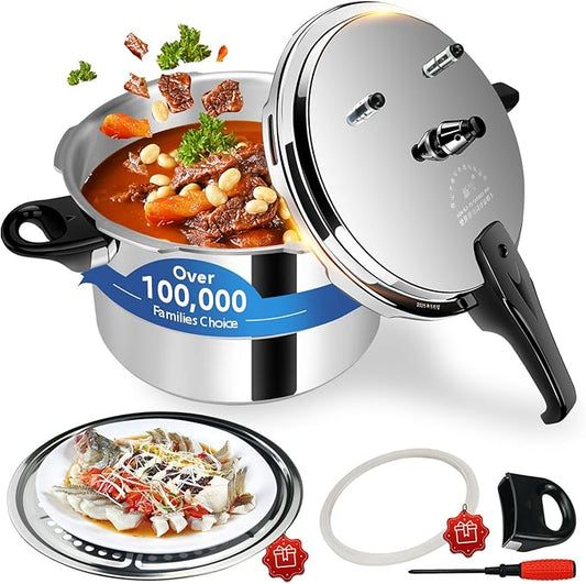 Hestroney pressure cooker 10.57 qt+, olla de presion,All Stovetops Induction Compatible Thickened Pressure Cooker with Spring ollas de presión para cocinar pressure cooker 10.57 qt