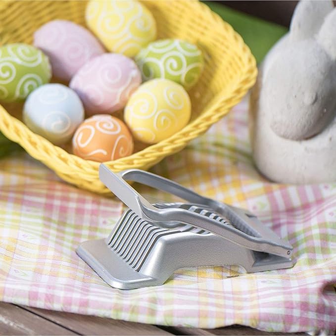 Westmark Egg Slicer for Hard Boiled Eggs – Heavy Duty Stainless Steel Wire Egg Cutter, German Manual Slicer for Eggs & Soft Fruits, Dishwasher Safe