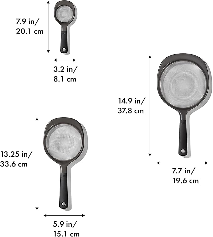 OXO Good Grips 3-Piece Strainer Set
