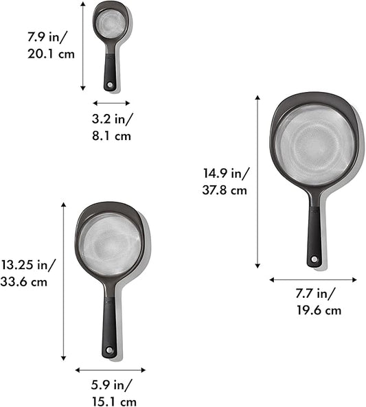 OXO Good Grips 3-Piece Strainer Set
