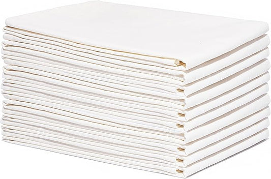 Wholesale Flour Sack Kitchen Towels – 50 Pack, Unbleached, All-Natural 100% Cotton Bulk Flour Sack Towels – Toxic-Free and Dye-Free - Extra Large Size 27”x27” (Natural – 50 Pack)