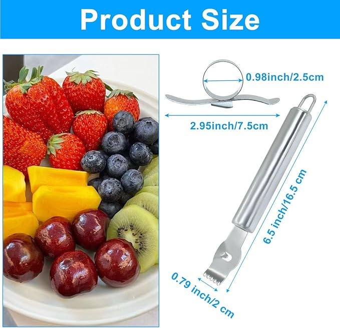 2Pcs Lemon Peeler Tool and 2Pcs Orange Rind Peeler Tool, Stainless Steel Bar Lemon Zest Peeler with Channel Knife, Lemon Grater Zester for Cocktail, Kitchen