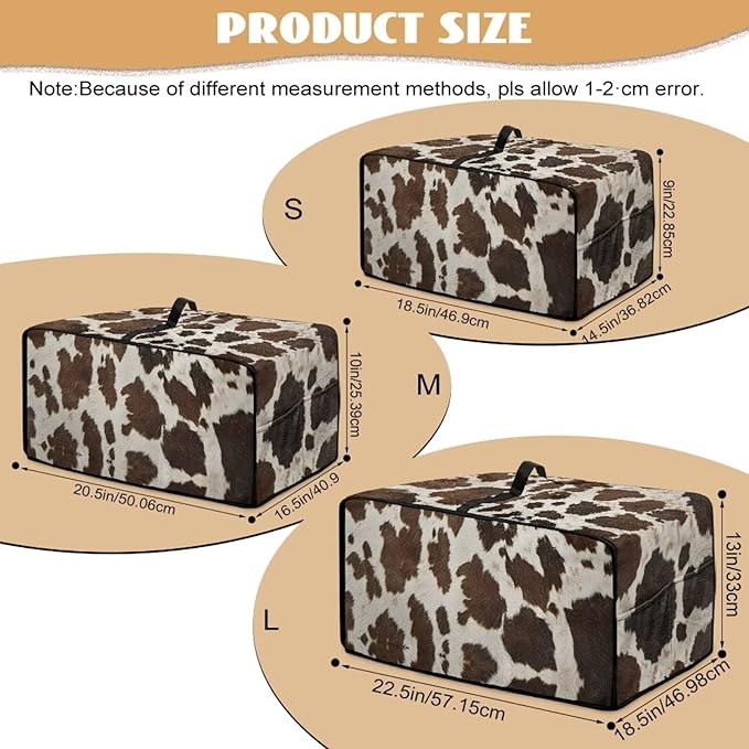 Doojoayie Brown Cow Print Toaster Oven Cover 6 Slice Bread Machine Cover Universal Fit Small Appliance Dust Protector Simple Style Kitchen Decoration