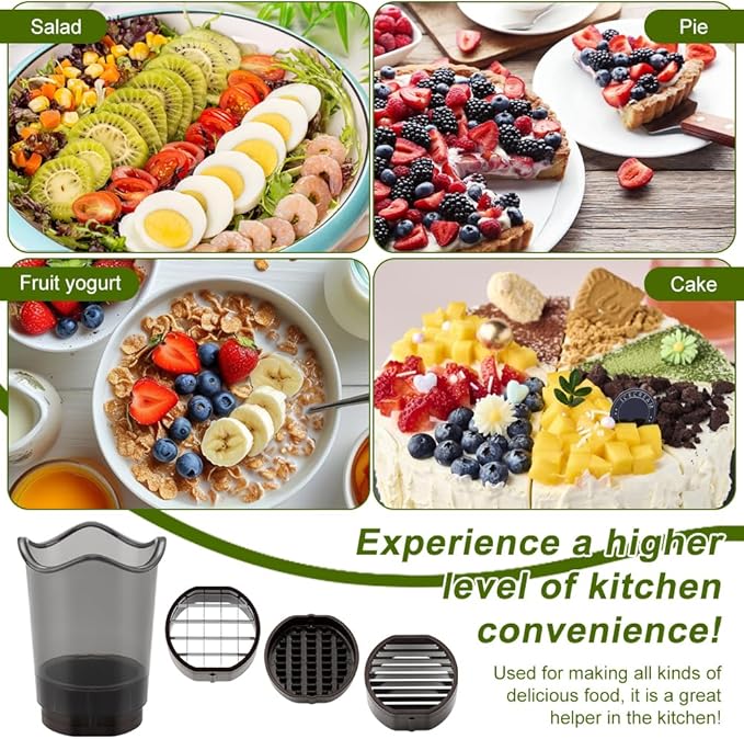 Fruit Slicer Cup, Strawberry Slicer with Stainless Blades, Detachable Fruit Slicers with Push Plate, Strawberry Cutter for Banana, Cucumber, Grape, Egg, Kitchen Gadgets