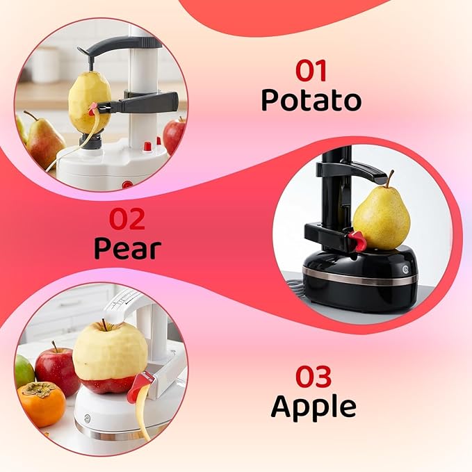 8PCS Universal Replacement Blades for Electric Potato Peeler, Stainless Steel Professional Peeler Head Accessories, Compatible with Rotato Express & Most Automatic Veggie Fruit Slicers