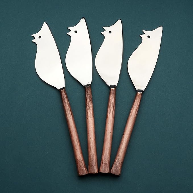 INOX artisans Sundance Ratoncito Cheese Spreader/Knife 4 Pc. Set