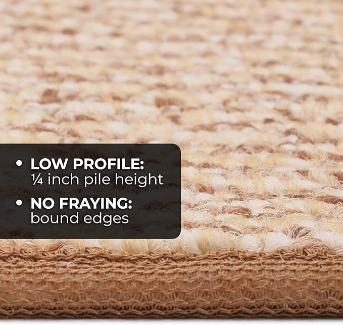House, Home and More Skid-Resistant Carpet Runner - Praline Brown - 14 Feet X 36 Inches