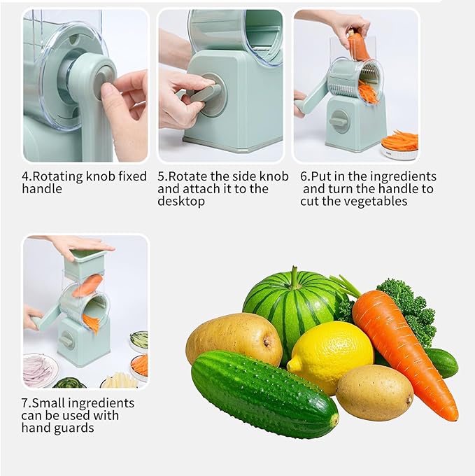 Multi functional Mandoline Slicer for Kitchen Vegetable Chopper Onion Potato Food Veggie Fruit Slicer and shred with Container Kitchen Gadgets 5-in1 food chopper