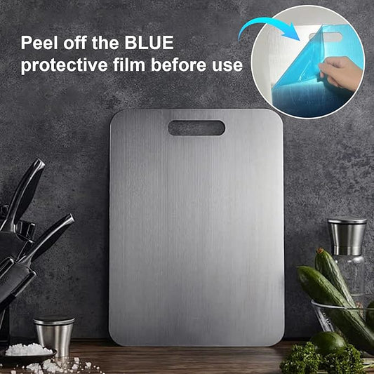 Katuchef Titanium Cutting Board,2026 New 100% Pure Titanium Cutting Boards for Kitchen,Titan Cut Pro Non toxic Doubld-Side Durable Chopping Boards, Easy to Clean and Store(1PC-M:13.38 * 9.05)