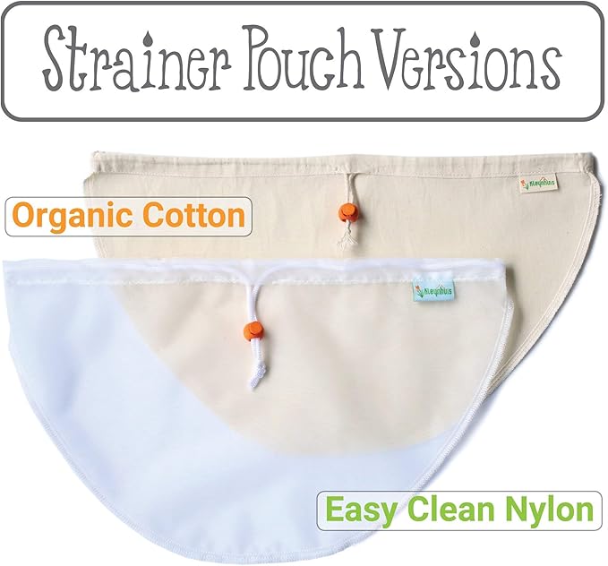 Greek Yogurt Strainer Pouch, Ultra-Fine 100 Micron Nylon (16"X9")