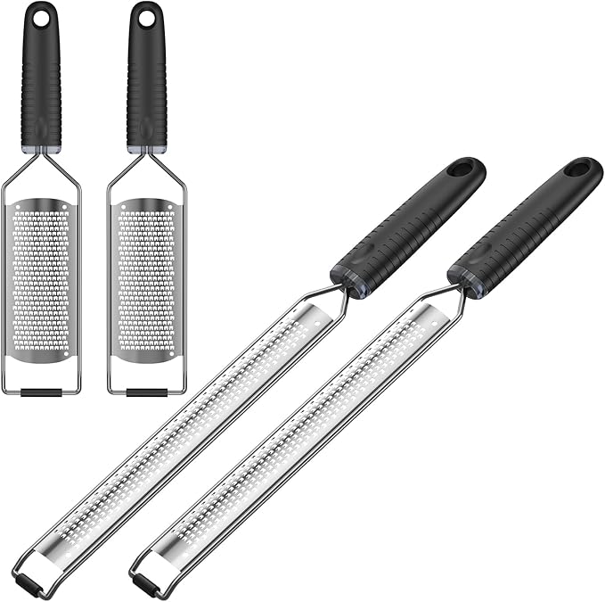 Ginger Grater, Stainless Steel GraterLemon Zester Tool Handheld Ginger Grater Dishwasher Safe for Parmesan Cheese Lemon
