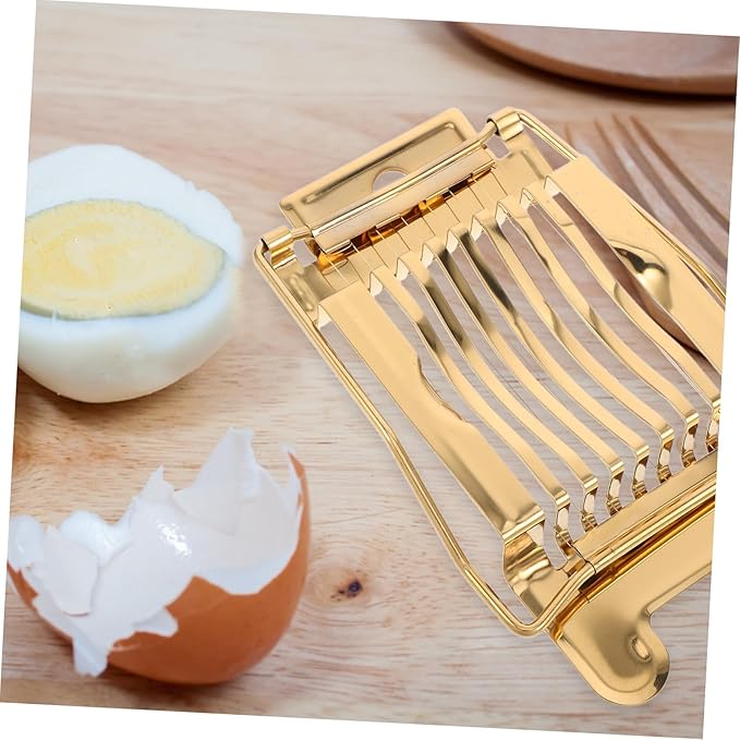 Heavy Duty Stainless Steel Egg Slicer and Multi-functional Fruit Dicer Tool for Even Slicing of Hard Boiled Eggs Mushrooms Cheese and Strawberries Compact Kitchen Essential